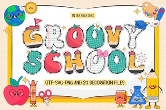 Groovy School Font for Creative Classroom Projects