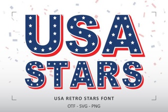 Retro Stars Font for Usa Themed Design Projects