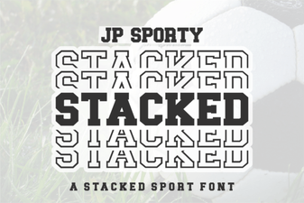 Jp Sporty Stacked Font for Bold Design Projects