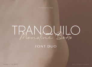 Tranquilo Monoline Boho Font for Elegant Design Projects